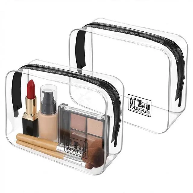 Main image of Toiletry Bag 2pcs TSA Approved Travel Clear Toiletry Bag for Men and Women Travel Accessories Quart Size Toiletries Cosmetic Pouch Makeup Bags