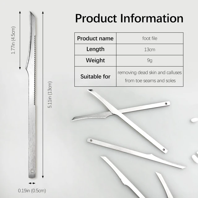 Alt view image 2 of 7 - 6-Piece Pedicure Knife Tools Kits, Professional Stainless Steel Foot Scrubber Set, Foot Scraper Kit for Removing Dead Skin and Calluses, Suitable for Men and Women, Superior Pedicure Tools