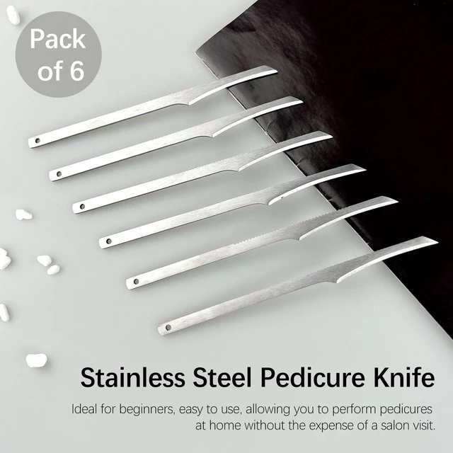 Alt view image 7 of 7 - 6-Piece Pedicure Knife Tools Kits, Professional Stainless Steel Foot Scrubber Set, Foot Scraper Kit for Removing Dead Skin and Calluses, Suitable for Men and Women, Superior Pedicure Tools