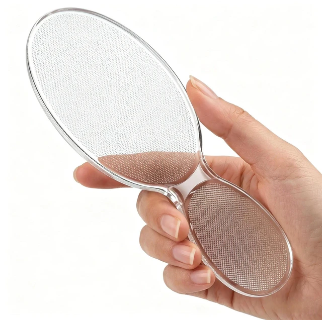 Main image of Nano Glass Foot File Callus Remover 8-Shaped Double Sided Foot Scrubber for Cracked Heels Hard Skin, Coarse Fine Wet Dry Pedicure Tool, Professional Dead Skin Remover for Women Men (Beige Transparent)