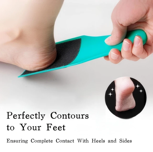 Alt view image 4 of 7 - U-Shaped Curved Foot File Dead Skin Callus Remover Scrubber | Double-Sided, Dead Skin Callus Remover, Foot Scrubber for Wet and Dry Feet, Curved Design for Full Heel & Side Exfoliation