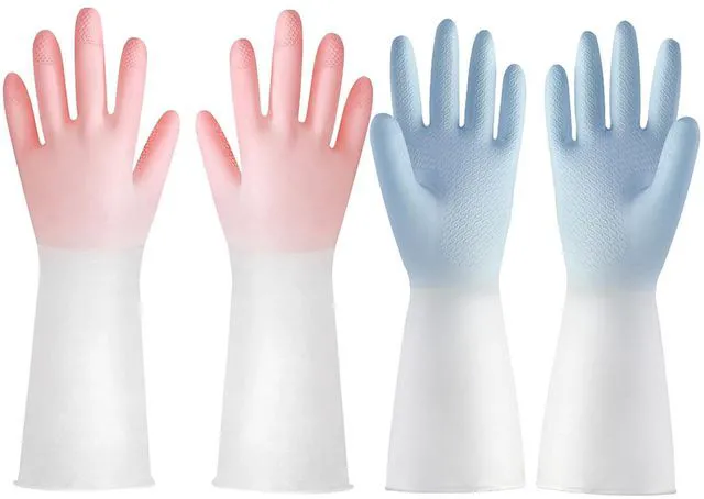 Main image of Dish Gloves for Women,Rubber Gloves for Cleaning Bathroom | Dish Washing Gloves Best Pefect for Woman Men(2 Pairs Medium)