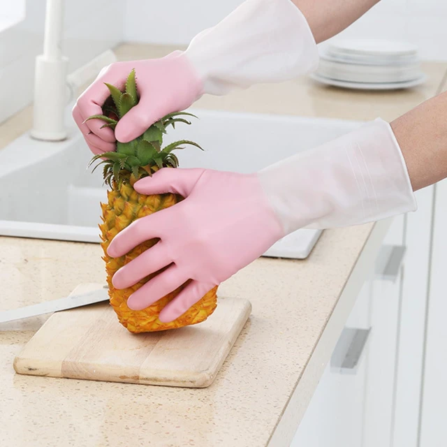 Alt view image 5 of 7 - Dish Gloves for Women,Rubber Gloves for Cleaning Bathroom | Dish Washing Gloves Best Pefect for Woman Men(2 Pairs Medium)