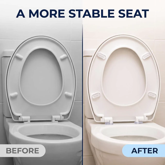 Alt view image 6 of 7 - 4Pcs Toilet Seat Bumper Set, Silicone Strong Adhesive Toilet Seats Lid Bumpers, Toilet Seat Buffers, Toilet Lid Rubber Pads for, Home, Hotel and Hospital Toilets and Toilet Parts Bathroom Fixtures
