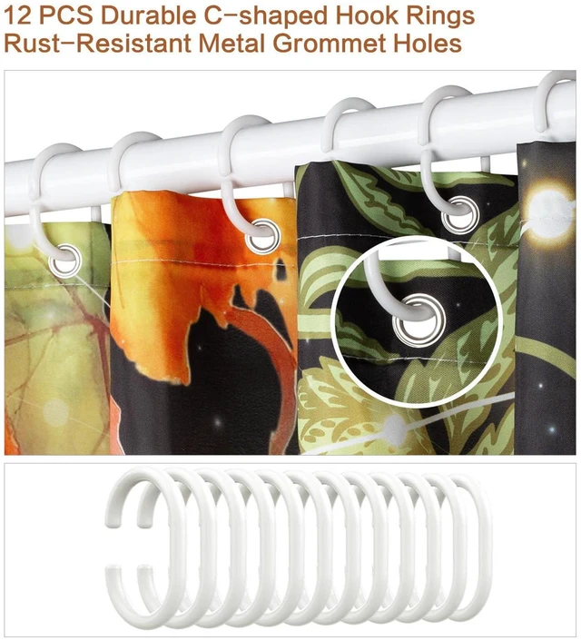 Alt view image 7 of 7 - Shower Curtain Fall, Thanksgiving Shower Curtain for Bathroom 72x72 | Harvest Grape Pumpkin Shower Curtains Scarf Cat Autumn Maple Leaves Waterproof Washable Home Farmhouse Decor Bath Curtains