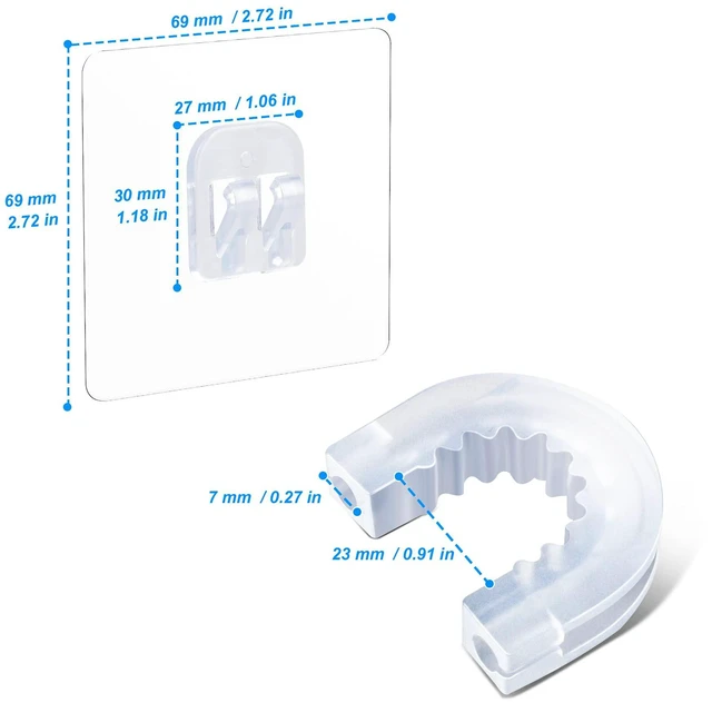 Alt view image 2 of 5 - Bathroom Shower Caddy Connector with 2pcs Adhesive Sticker | Household Items Hook Mount for Shower Caddy Basket Bathroom Shelf Compatible with Zenna Home, GeekDigg, Decobros