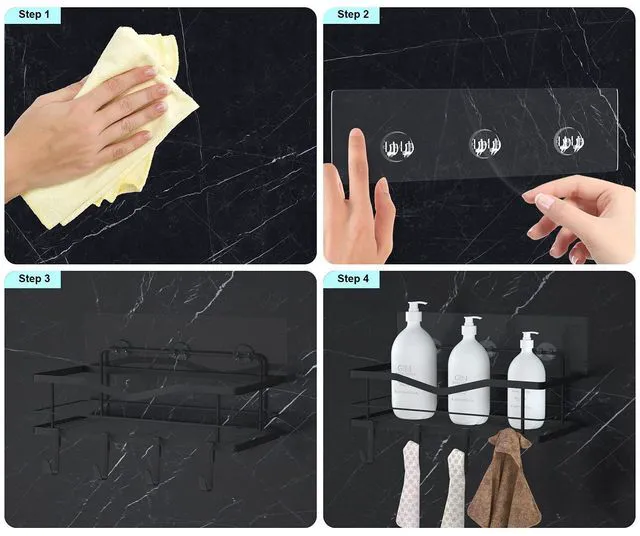 Alt view image 4 of 7 - Mivvosakuki 2pcs Shower Caddy Adhesive Replacement | ,Shower Shelves Adhesive Strip Pad Shower Organizer Sticker Replacement Bathroom Heavy Duty Strong Sticky Wall Adhesive