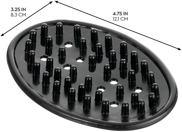 Alt view image 3 of 4 - Soap Saver for Bar Soap - Soap Dish Holder for Bathroom Sink - Set of 3 - Black