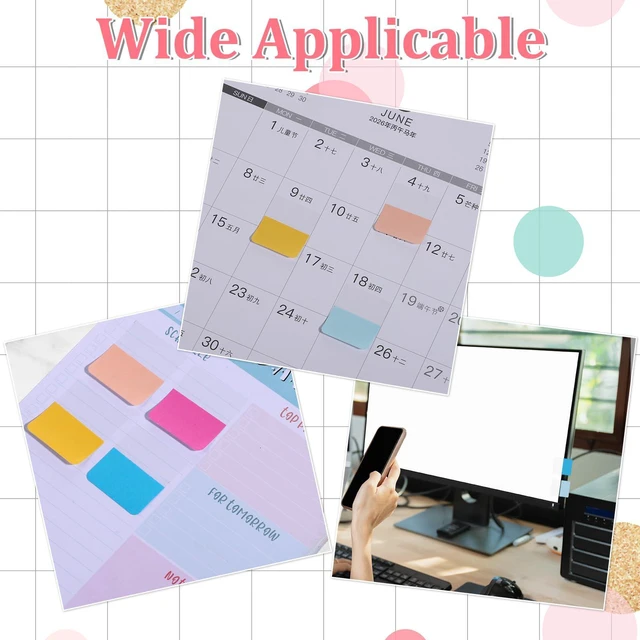 Alt view image 3 of 6 - 480pcs Sticky Index Tabs 1 inch, Colored Book Page Markers Tabs | Repositionable Page Tab Self Adhesive Notes Flags for Notebooks File Classification(24 Colors)
