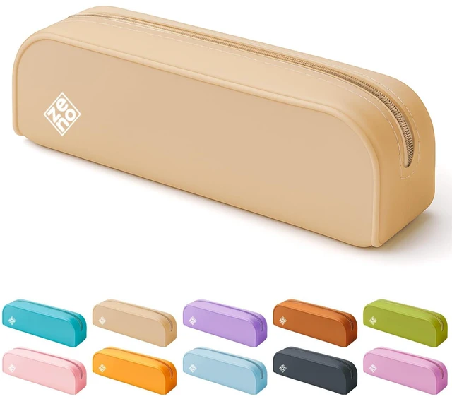 Main image of Silicone Pencil Case Aesthetic Pencil Pouch for Women & Teens Cute Pen Case, Beige Makeup Bag, Travel Pouch, Small Stationary Organizer Beige Seashell