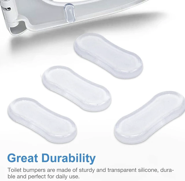 Alt view image 3 of 7 - 5Pcs Transparent Toilet Seat Bumper Set,Toilet Seat Buffers, Silicone Strong Adhesive Toilet Seats Lid Bumpers,Toilet Lid Rubber Pads for, Home, Hotel and Hospital ToiletsToilets and Toilet Parts