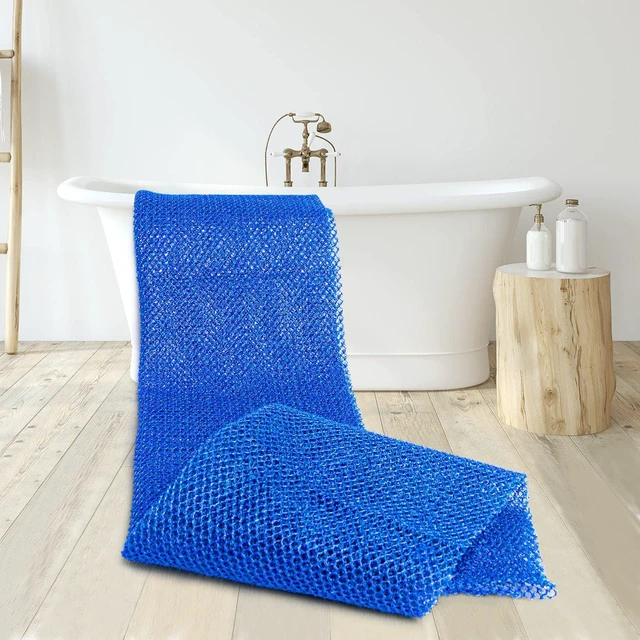 Alt view image 4 of 7 - African Net Sponge 3 Pieces African Exfoliating Net African Bath Sponge Scrubbing Rag Net African Wash Shower Long Net Body Scrubber