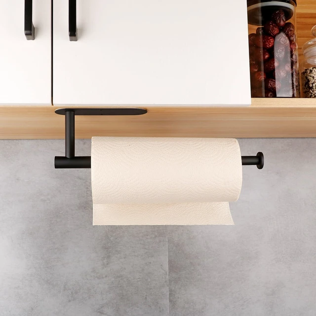 Alt view image 7 of 7 - Adhesive Toilet Paper Holder - 304 Stainless Steel - Pre-Drilled Holes Wall Mounted - Ldeal for Kitchen, Bathroom - Adjustable Length