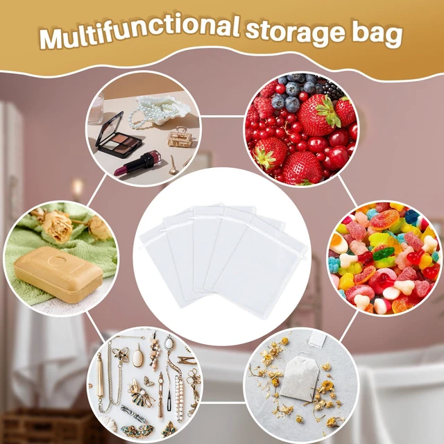 Alt view image 7 of 7 - 10 Soap Bags for Soap Bars - 4"x6" Organza Mesh Soap Holder Pouches | Hanging Drawstring Shower Net Bags, Exfoliating Body Scrubber Saver Pouches for Shampoo Bars, Homemade Soap Gift Packaging