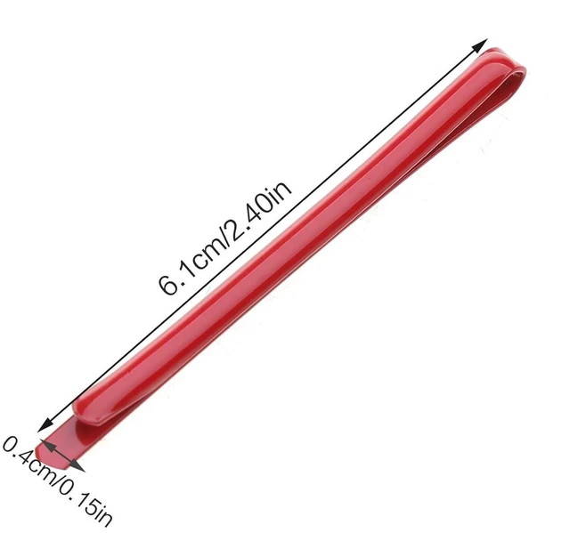 Alt view image 2 of 7 - Bangs Bobby Pins for Hair, 20 Pcs Metal Hair Side Clips Non Slip Cosplay Hair Clips Decorative Hair Barrettes Hair Barrettes, Red