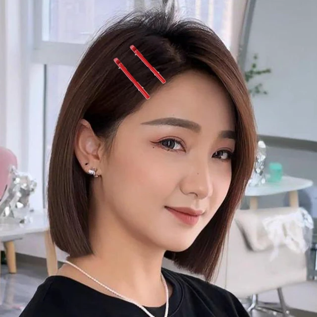 Alt view image 6 of 7 - Bangs Bobby Pins for Hair, 20 Pcs Metal Hair Side Clips Non Slip Cosplay Hair Clips Decorative Hair Barrettes Hair Barrettes, Red