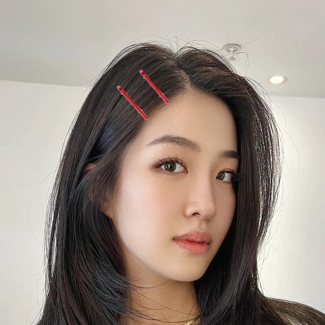 Alt view image 7 of 7 - Bangs Bobby Pins for Hair, 20 Pcs Metal Hair Side Clips Non Slip Cosplay Hair Clips Decorative Hair Barrettes Hair Barrettes, Red