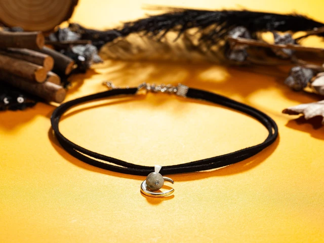 Alt view image 6 of 7 - Crescent Moon Choker Witch Gothic Jewelry | Double Layered Wrap Tiny Black Choker Velvet Halloween Choker Necklace for Women Adjustable