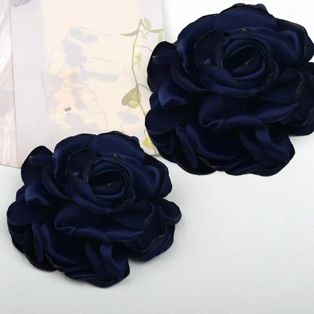 Alt view image 4 of 6 - Big Flower Pins for Clothes Fabric Rose Flower Brooches for Women Large Delicate Elegant Flower Lapel Pin for Wedding Party Dance Banquet Wedding Guest Dresses Suit Accessories 7.5in