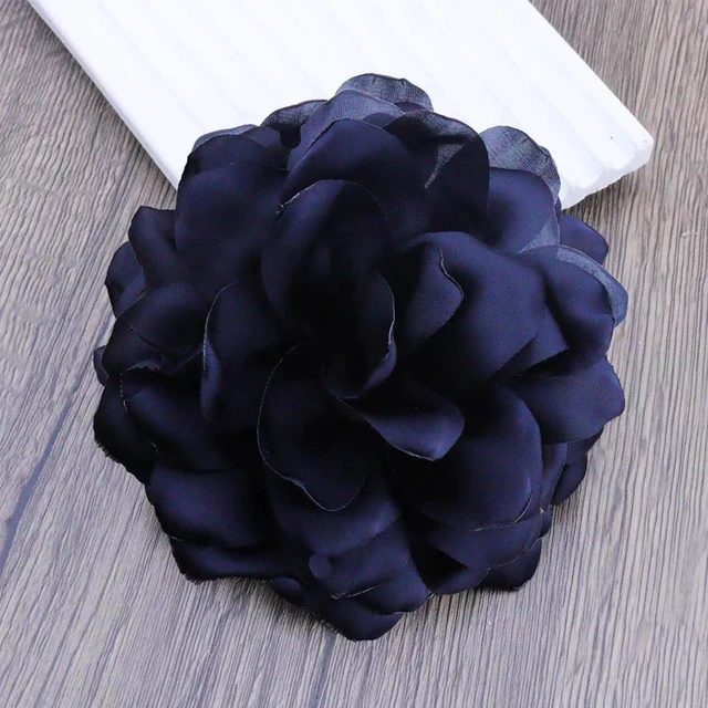 Alt view image 5 of 6 - Big Flower Pins for Clothes Fabric Rose Flower Brooches for Women Large Delicate Elegant Flower Lapel Pin for Wedding Party Dance Banquet Wedding Guest Dresses Suit Accessories 7.5in