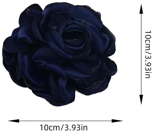 Alt view image 6 of 6 - Big Flower Pins for Clothes Fabric Rose Flower Brooches for Women Large Delicate Elegant Flower Lapel Pin for Wedding Party Dance Banquet Wedding Guest Dresses Suit Accessories 7.5in