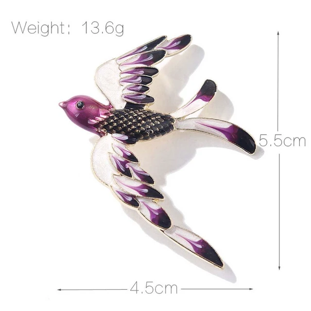 Alt view image 2 of 6 - Flying craneEagle, SwallowChickenAnimal Bird Brooch. Elegant Rhinestone Accessories Wedding Brooches Lapel Pin Jewelry Gifts Women Teen Girls