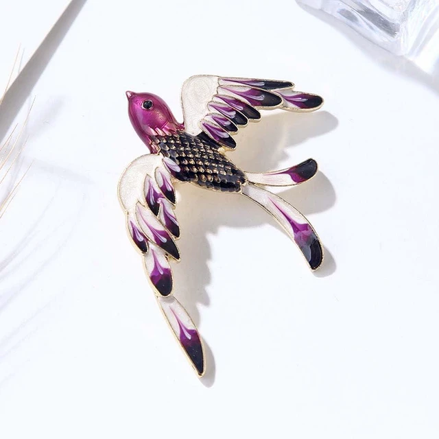 Alt view image 3 of 6 - Flying craneEagle, SwallowChickenAnimal Bird Brooch. Elegant Rhinestone Accessories Wedding Brooches Lapel Pin Jewelry Gifts Women Teen Girls