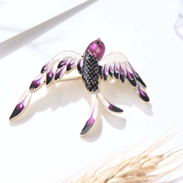 Alt view image 5 of 6 - Flying craneEagle, SwallowChickenAnimal Bird Brooch. Elegant Rhinestone Accessories Wedding Brooches Lapel Pin Jewelry Gifts Women Teen Girls