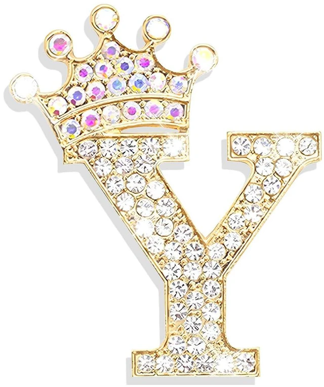 Main image of Brooches Pins Lapel Pin Rhinestone Gifts For Women Letter Accessory Brooch