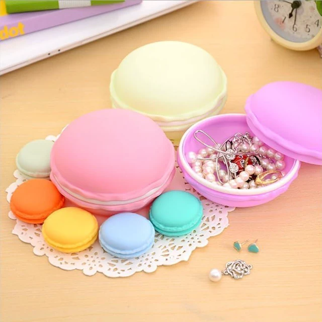 Alt view image 3 of 7 - Cute and Colorful Macaron Jewelry and Pill Storage Box,Giant Macaron Case Container - Keep Your Accessories and Medications Organized and Adorable! (1PC Lilac)