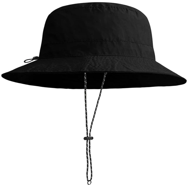 Main image of CLeemuziN Women Quick Dry Packable Fishing Hat Summer Outdoor Lightweight Hiking Sun Hat with Detachable Chin Strap Medium Black