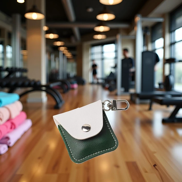 Alt view image 5 of 7 - 1Pc Black Leather Ring Holder Keychain for Gym, Portable Jewelry Travel Ring Keeper Case for Wedding ring and Necklaces Jewelry Boxes Organizers