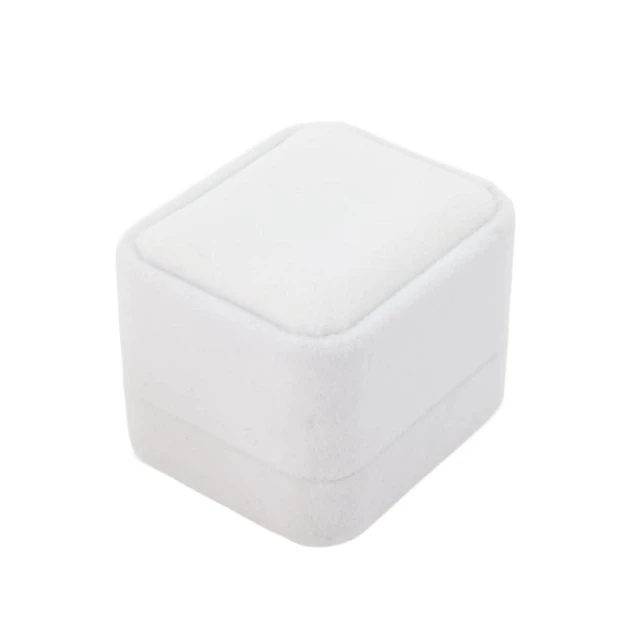 Alt view image 3 of 7 - Niche-Finds Premium Velvet Ring Box White Gift Jewelry Box, Compact Jewelry Storage for Rings & Small Jewelry