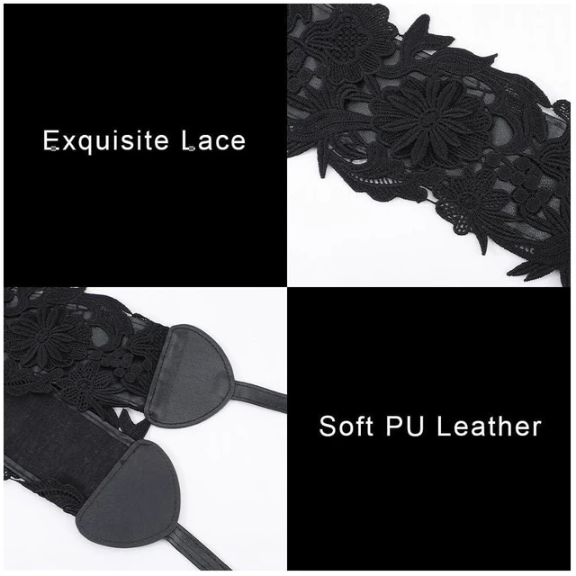 Alt view image 5 of 5 - Black Wide Cinch Corset Lace Up Waist Belt Vintage Boho Flower Bowknot Faux Leather Bow Tie Wrap Around Obi Trendy Waistband Belts Bulk for Women Dresses Clothes Costume Shirts Accessories