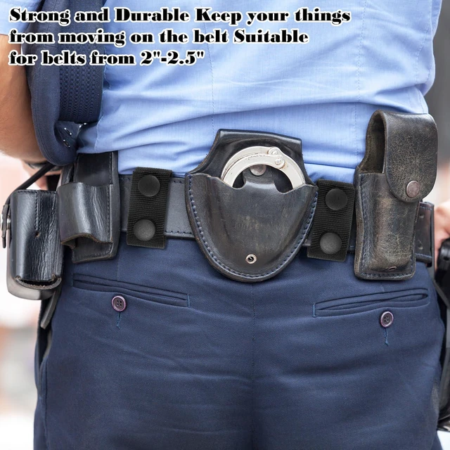 Alt view image 5 of 7 - 8 Pcs Duty Belt Keepers, Nylon Belt Loop Keeper for 2" Wide Utility Belts, Anti-Sag Wear-Resistant (Black, 7.48 x 1 in)