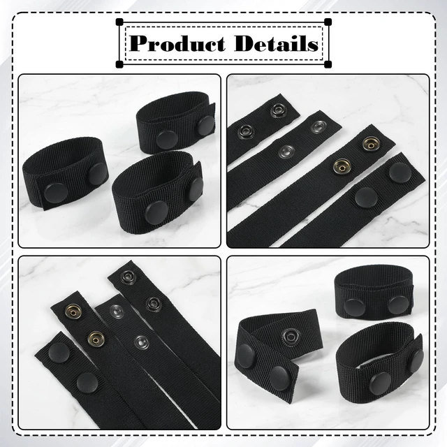 Alt view image 3 of 7 - 8 Pcs Duty Belt Keepers, Nylon Belt Loop Keeper for 2" Wide Utility Belts, Anti-Sag Wear-Resistant (Black, 7.48 x 1 in)