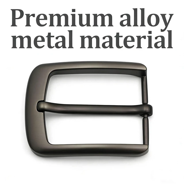 Alt view image 6 of 7 - Belt Buckle, 1.5" Square Single-Prong Metal Replacement for Belts | Alloy metal, single-prong, 1.5" (38-40mm), universal fit, for leather belts, stitched belts, replacement, repair