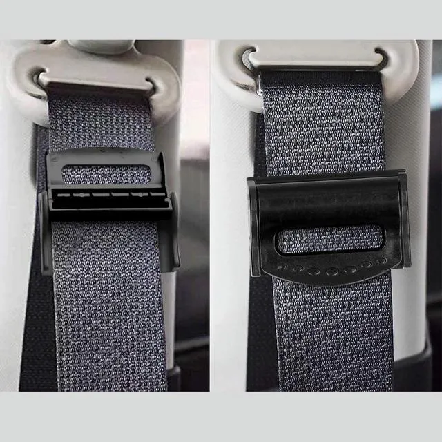 Alt view image 6 of 7 - Belt Adjuster, 2Pcs Universal Seat Belt Positioner Clip, Shoulder Belt Adjuster for Enhanced Neck & Shoulder Comfort, Ideal for Adults, Kids, Teens (Black)