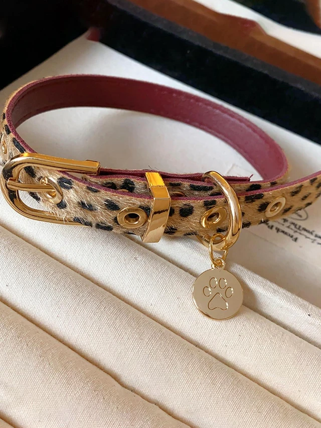 Alt view image 6 of 7 - PU Simulated Leather Punk Choker Necklaces Leopard Print Necklace Wrap Suede Neck Chain Choker Goth Vintage Animal Print Choker Adjustable Collar Necklace for Women Party Jewelry (Brown) (Brown)