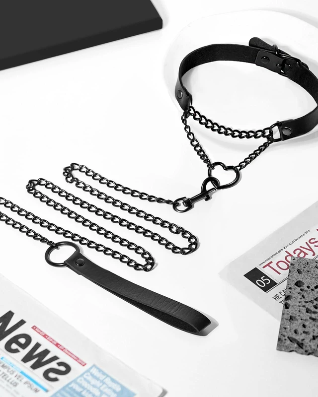 Alt view image 5 of 5 - Ronglry Goth Heart Choker Necklace for Women Black Leather Choker Collar Gothic Punk Grunge Emo Chokers Necklaces Accessories Sexy Chokers Collar for Women Goth Outfits Jewelry Gift-silver heart