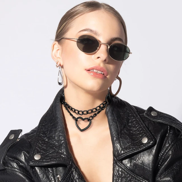 Alt view image 4 of 5 - Ronglry Goth Heart Choker Necklace for Women Black Leather Choker Collar Gothic Punk Grunge Emo Chokers Necklaces Accessories Sexy Chokers Collar for Women Goth Outfits Jewelry Gift-silver heart