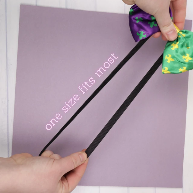 Alt view image 6 of 7 - Mardi Gras Bow Tie, Purple, Green, and Gold Tone with Elastic Bowtie, Party Accessories, One Size (Fleur De Lis)