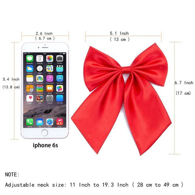 Alt view image 2 of 7 - Kajeer Ladies Girl Bowknot Bow Tie Adjustable Pre- Color Tied Solid Bowties | 100% Rayon,Soft Durable,13×17cm,Trap Fit Neck 11"-19.3",For Wedding,Band Choir,Party School