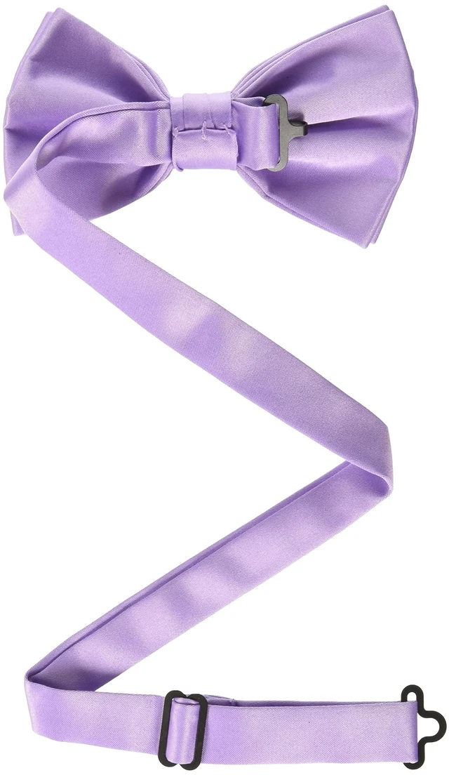 Alt view image 3 of 3 - Stacy Adams Men's Satin Solid Bow Tie, Lilac, One Size