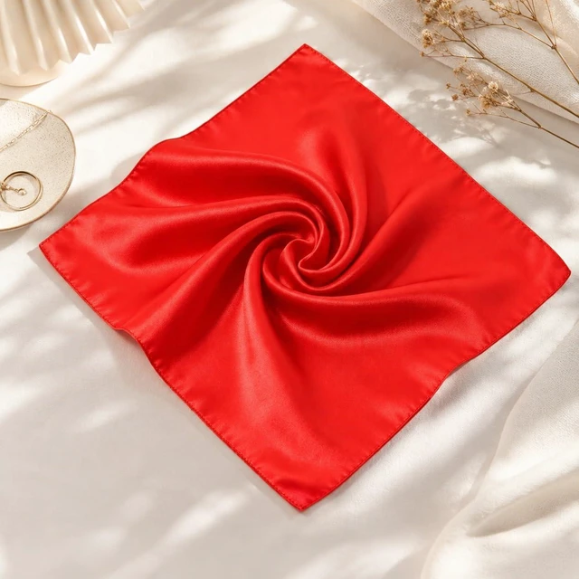 Alt view image 4 of 7 - Women Leopard Print Square Scarf Satin Head Scarf Silk Like Neck Bandanas