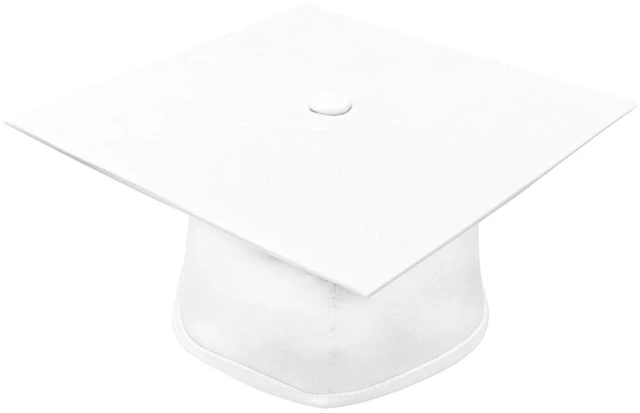 Main image of CLERKMANS Unisex Teenager Adult Graduation Cap (White, Matte Finish)