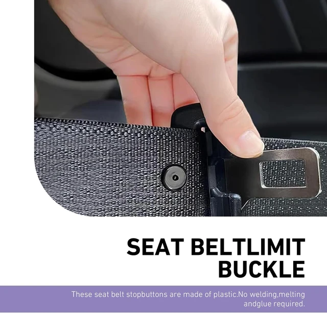 Alt view image 4 of 7 - 10PCS Seat Belt Button Stop, Snap-on Seatbelt Stopper Kit, Plastic Seat Belt Stopper Clips Prevent Seat Belt Buckle From Sliding Down, Universal Seatbelt Buckle Clip for Car, Sedan, SUV