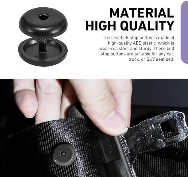 Alt view image 7 of 7 - 10PCS Seat Belt Button Stop, Snap-on Seatbelt Stopper Kit, Plastic Seat Belt Stopper Clips Prevent Seat Belt Buckle From Sliding Down, Universal Seatbelt Buckle Clip for Car, Sedan, SUV