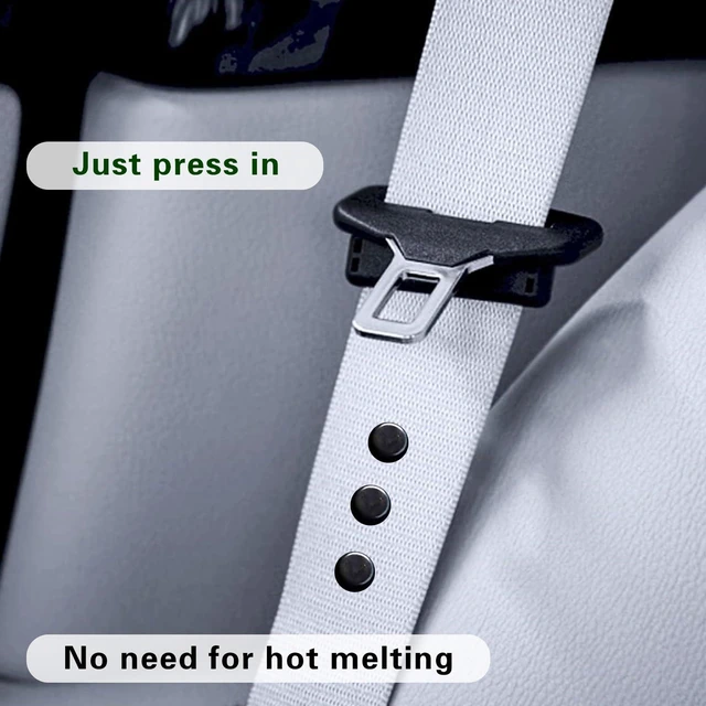 Alt view image 5 of 6 - 4 Set Car Seat Belt Button Stop, Snap-on Installation Seatbelt Stopper Kit, Prevent Seat Belt Clip from Sliding Down, Universal Replace Accessaries for Most Cars Trucks (Black)