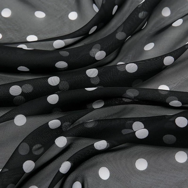 Alt view image 3 of 6 - Polka-Dot Chiffon-Sheer-Square Neck-Head-Scarf Women Halloween-Costume